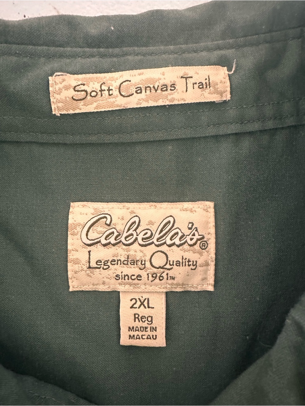 Cabela's Soft Canvas Trail Shirt in Forest Green